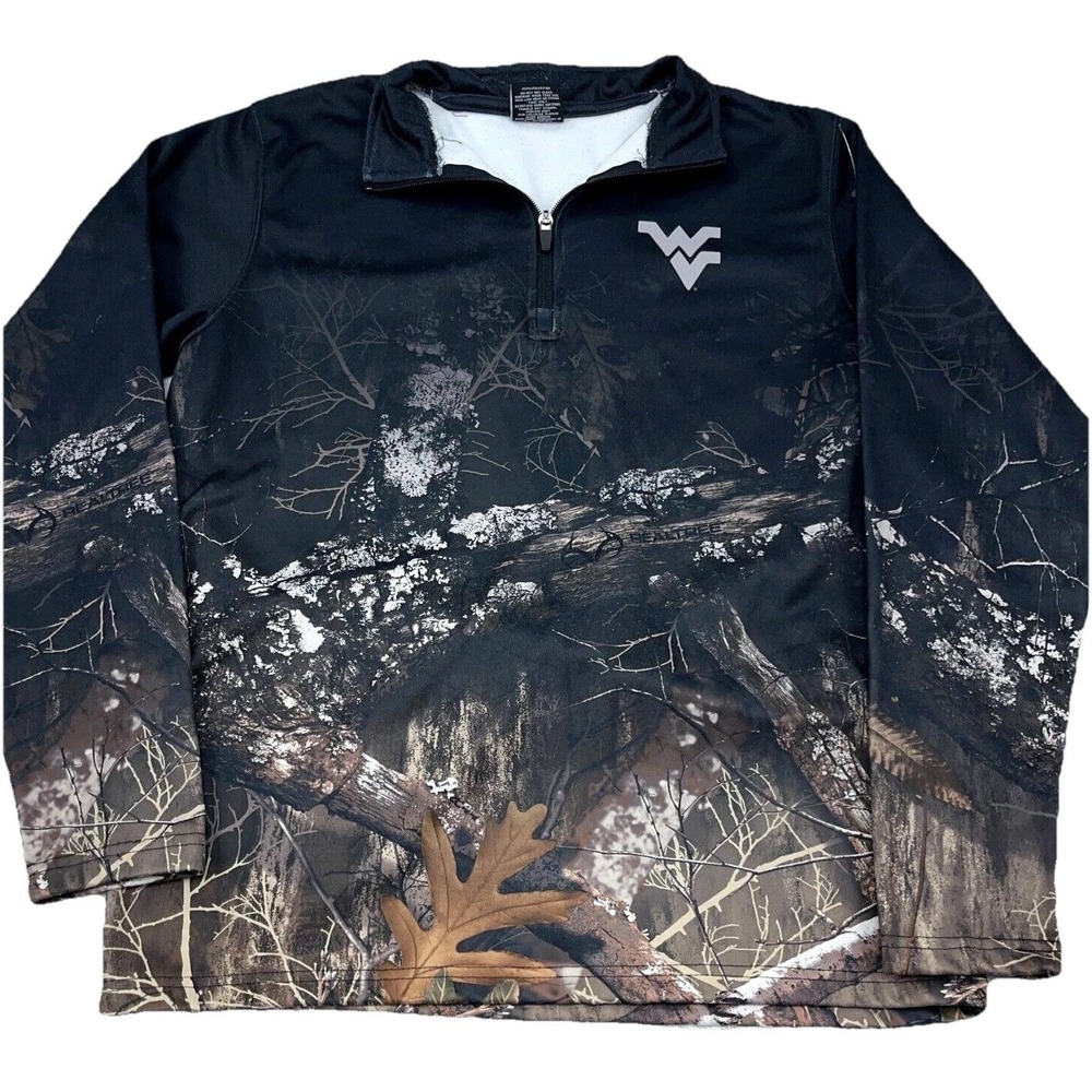 West Virginia Mountaineers‎ Sweater Men Small Pullover WVU Camo Real Tree